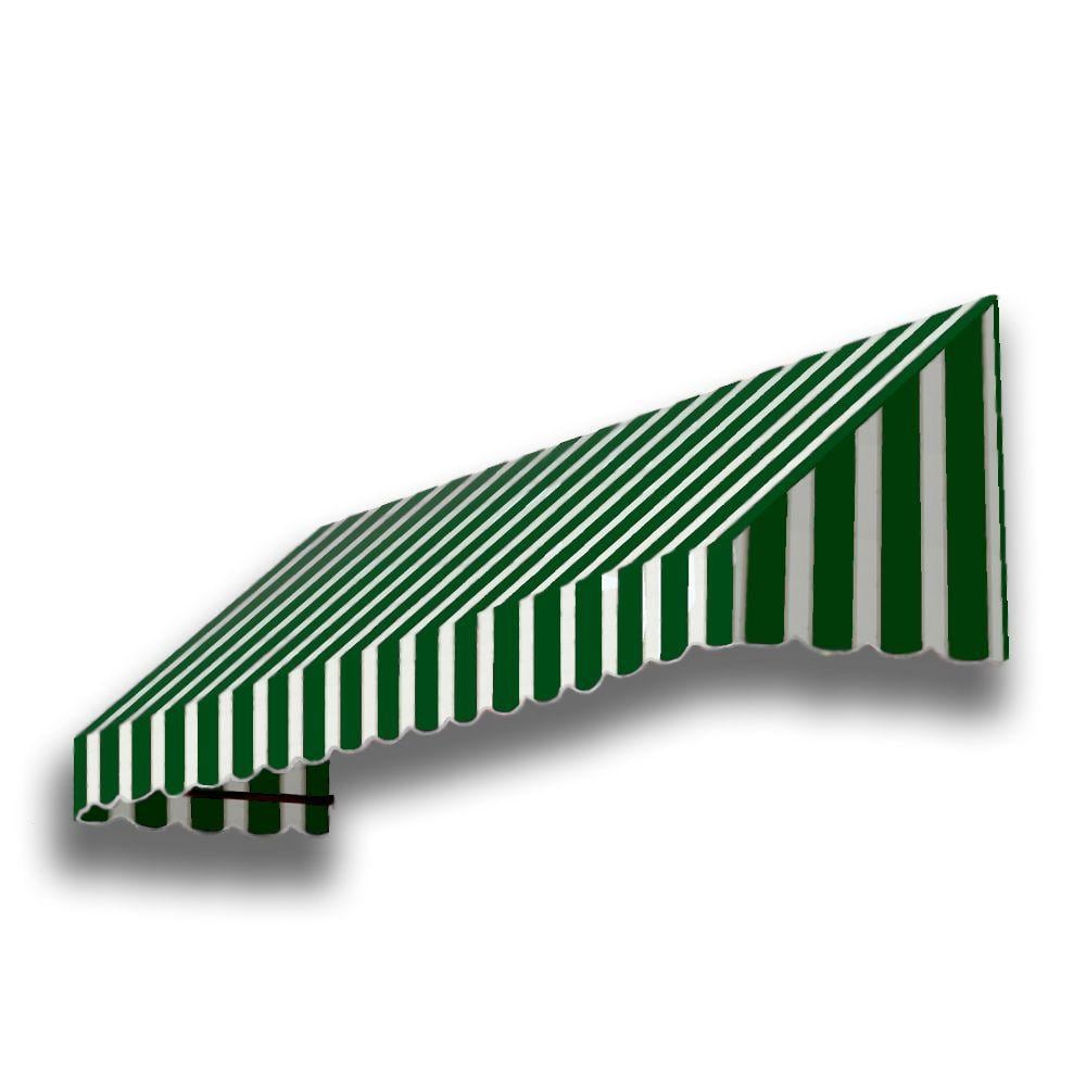 5.38 ft. San Francisco Fixed Awning 64.5 in. W x 31 in. H x 24 in. D Acrylic Fabric in Forest/White Stripe price history on PriceWatchPro