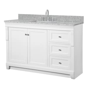 Home Decorators Collection Fremont 32 in. W x 22 in. D x 34 in. H Single  Sink Freestanding Bath Vanity in Navy Blue with Gray Granite Top  TJ-FTV3222BLU - The Home Depot