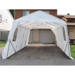 11 ft. x 16 ft. White Car Garage without Floor