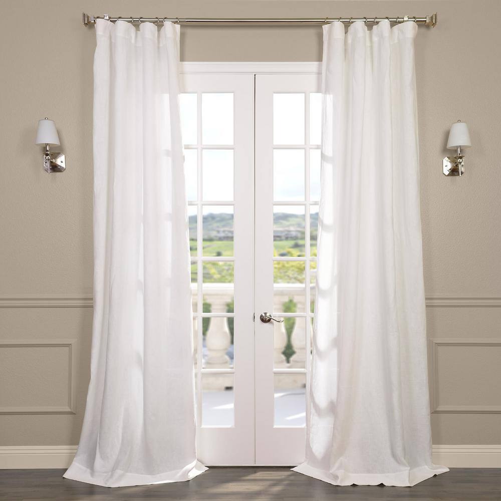 Exclusive Fabrics Furnishings Antique Lace Solid Rod Pocket Sheer Curtain 50 In W X 120 In L Shlnch Gb1001032 120 The Home Depot