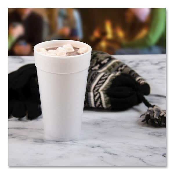 DART 20 oz. White Foam Drink Cups (500 Per Case) DCC20J16 - The