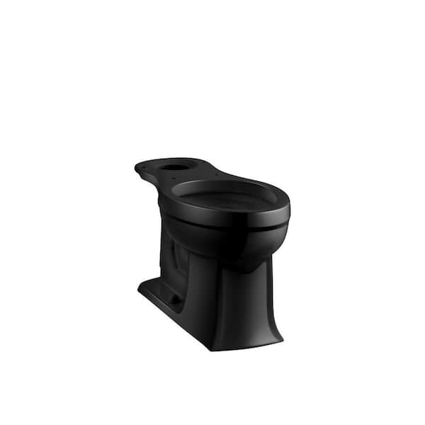KOHLER Archer Comfort Height Elongated Toilet Bowl Only in Black Black
