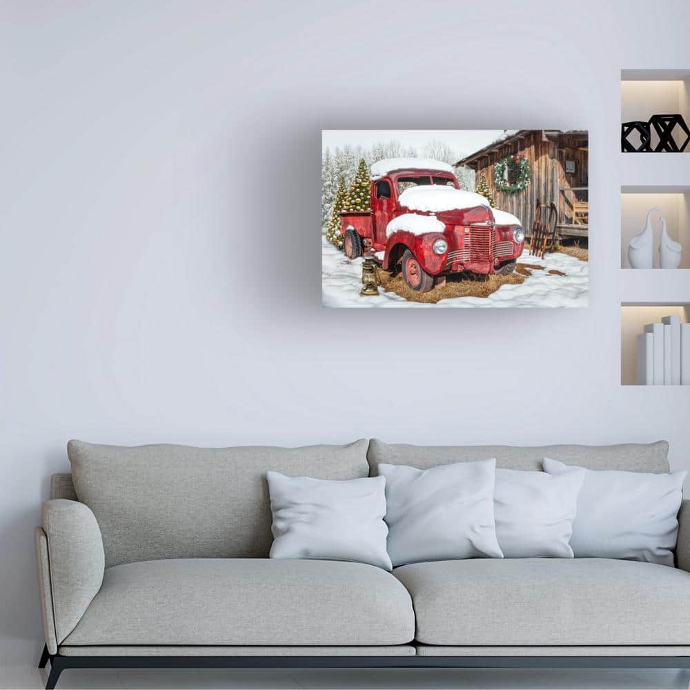 Coastal Seaglass Christmas Tree Canvas Art Print
