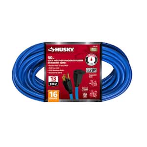 50 ft. 16/3 Medium Duty Cold Weather Indoor/Outdoor Extension Cord, Blue
