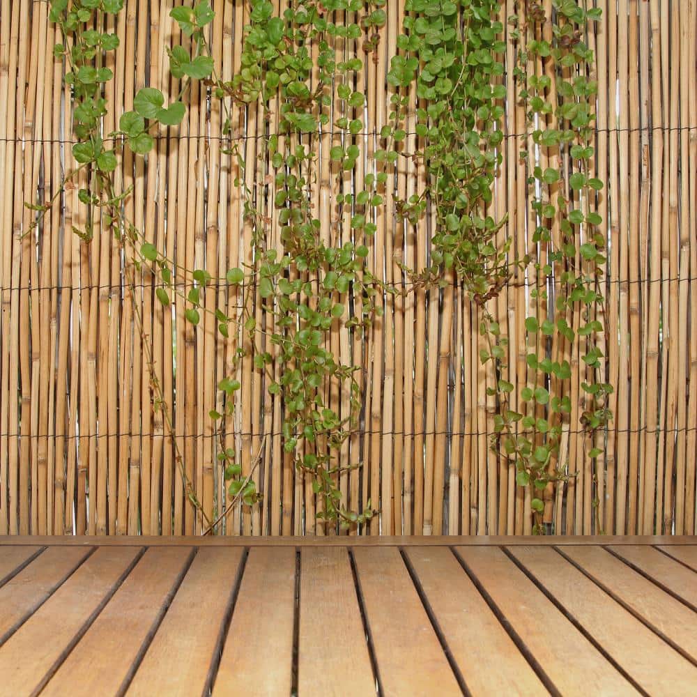 Backyard X Scapes Split Bamboo Fencing Garden Privacy Slat 6x16 Natural Brown 