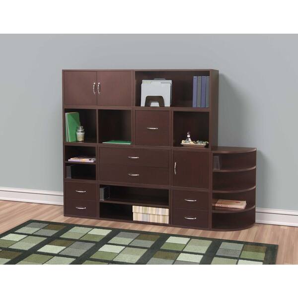 Foremost 15 in. Espresso 2-Drawer Cube