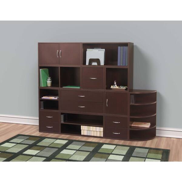 Foremost 15 in. x 15 in. Espresso Door 1-Cube Organizer