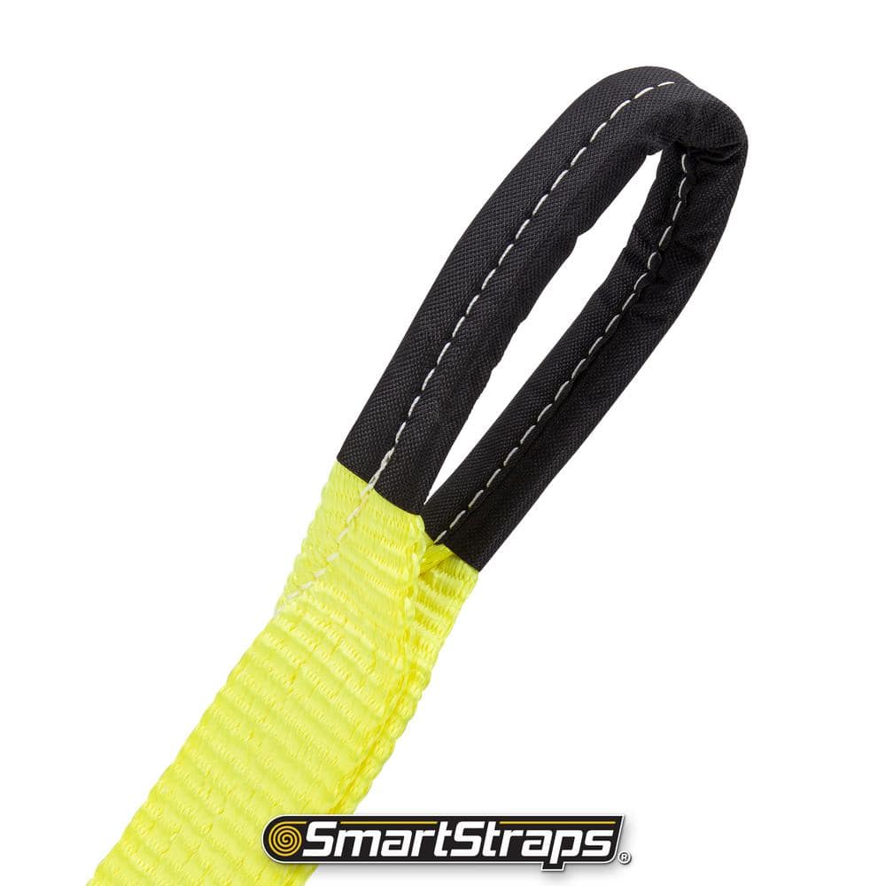 High-Visibility Yellow Nylon Web Sling 2"x4' with Loop Ends