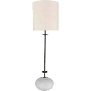 Hogarthe 32 in. Bronze Indoor Table Lamp with N/A Cylinder Shaped Shade