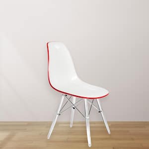 Dover White Red Side Chair