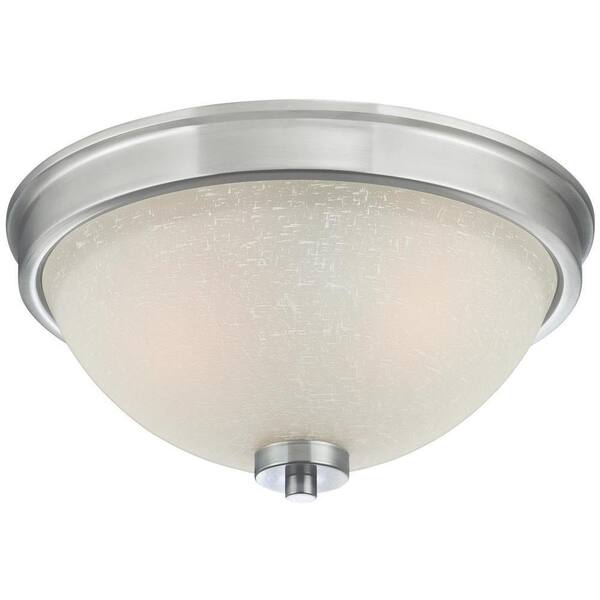 Westinghouse Karah 2-Light Brushed Nickel Flush Mount