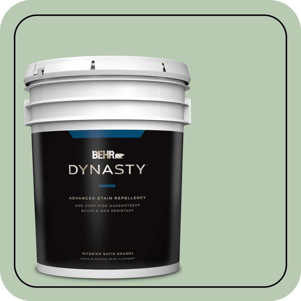 5 gal. #S400-3 Healing Aloe One-Coat Hide Satin Enamel Interior Stain-Blocking Paint & Primer price history on PriceWatchPro