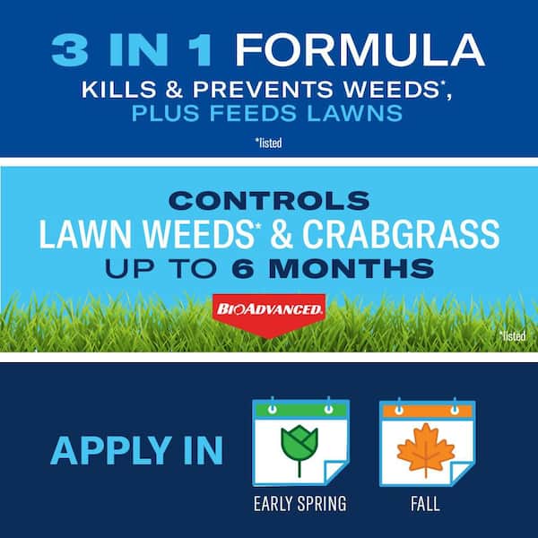 10 lbs. 3-In-1 Dry Lawn Fertilizer Weed and Feed for Southern Lawns