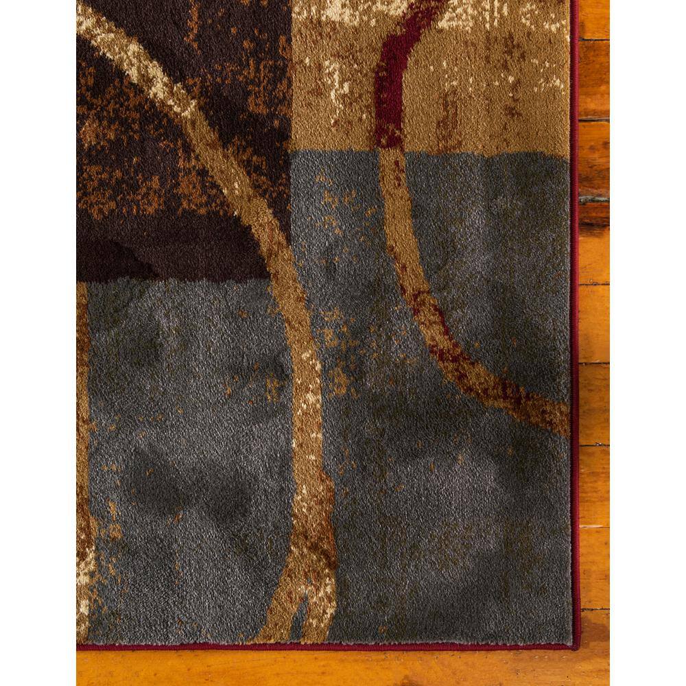Braided Handmade Brown Abstract 8' x 10' Synthetic Rug