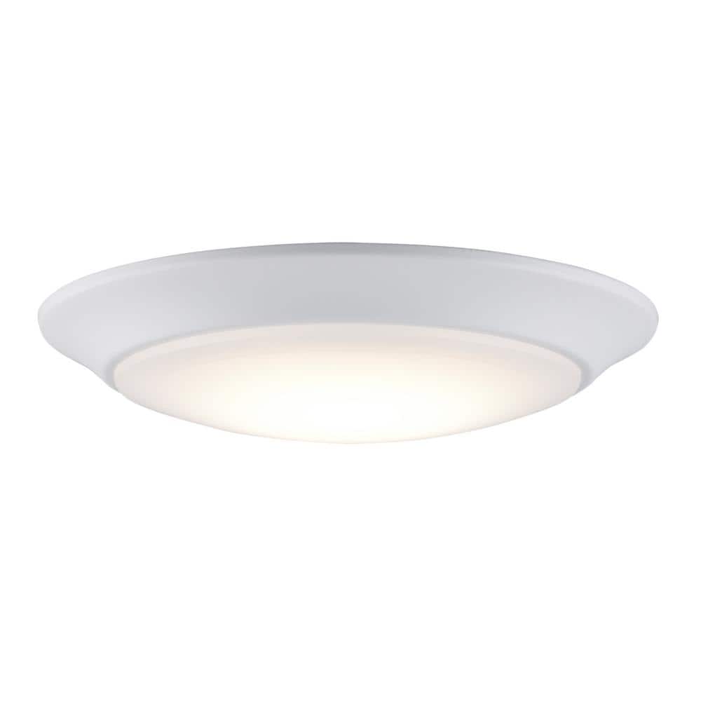 Vanowen White Glass 7.5" LED Flush Mount Light