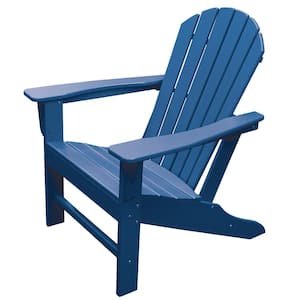 Atlantic Classic Curveback Royal Plastic Outdoor Patio Adirondack Chair