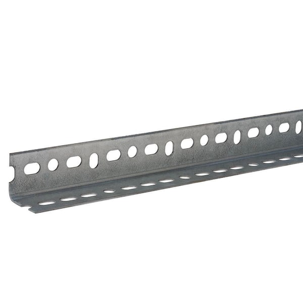 1-1/4 in. x 8 ft. - 18 Gauge Thick Zinc Plated Slotted Steel Angle