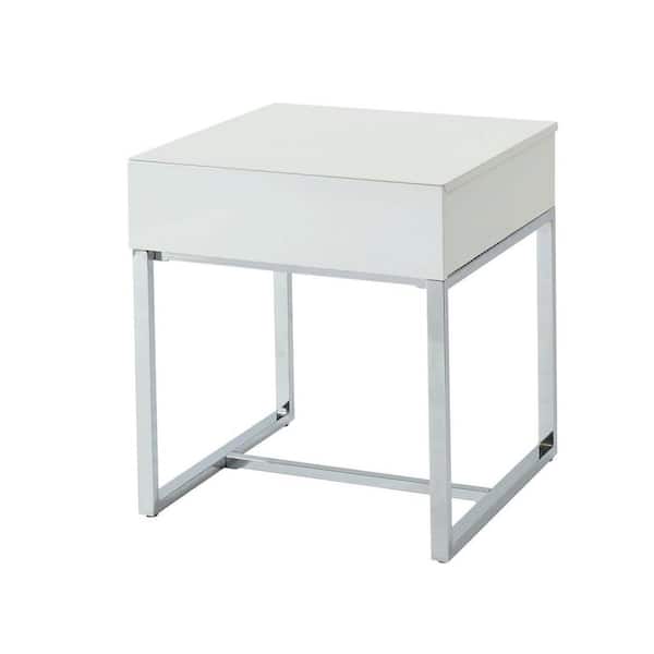 Juni White End Table