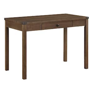 Victor 42 in. Rectangle Brown Oak Wood 1-Drawer Writing Desk