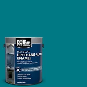 1 gal. #P470-7 The Real Teal Urethane Alkyd Semi-Gloss Enamel Interior/Exterior Paint