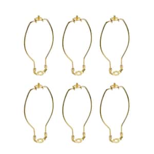 7 in. Polished Brass Detachable Lamp Harp with Saddle (6-Pack)