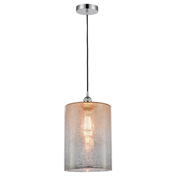 Innovations Cobbleskill 60-Watt 1-Light Polished Chrome Standard Mini Pendant Light with Painted Glass Shade, No Bulbs Included
