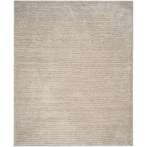 Ultimate Shag Sand/Ivory 8 ft. x 10 ft. Solid Area Rug