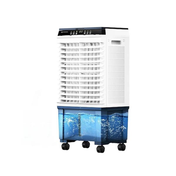 12H Timer 1800 CFM Evaporative Air Cooler with 6-Ice Packs, 5.3 Gal Water Tank, 110° Swing, 3-Speeds, Upgraded Remote