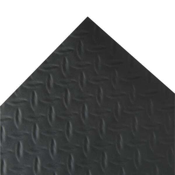 HDX 7.5 ft x 14 ft Diamond 100% High Quality Polyvinyl Black Universal Flooring