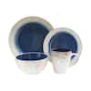 American Atelier Granada 16-Piece Casual Blue Stone Dinnerware