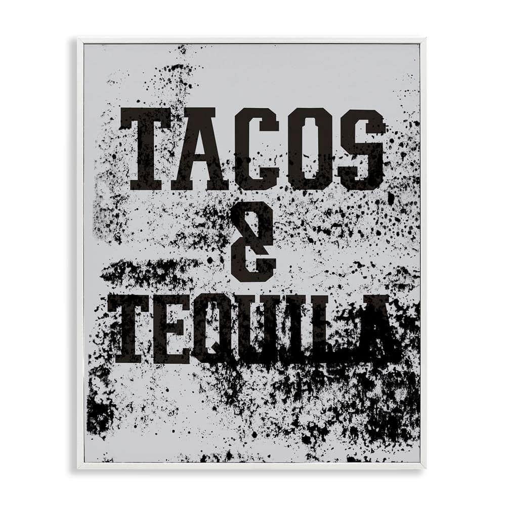 Tacos and Tequila with Splatter by Jessica Weifle White Framed Food Giclee Art Print 14 in. x 11 in. price history on PriceWatchPro