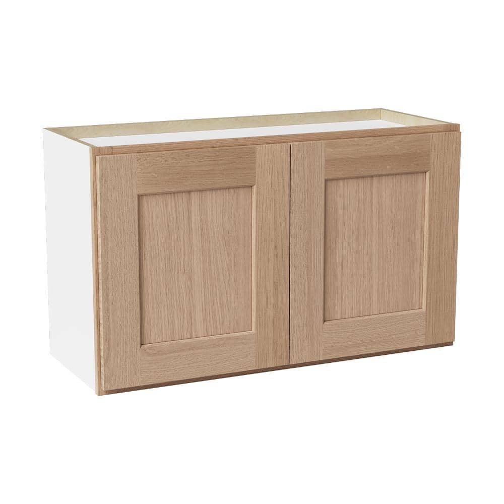 30 in. W x 12 in. D x 18 in. H Ready to Assemble Solid Wood Shaker Wall Kitchen Cabinet in Oak price history on PriceWatchPro