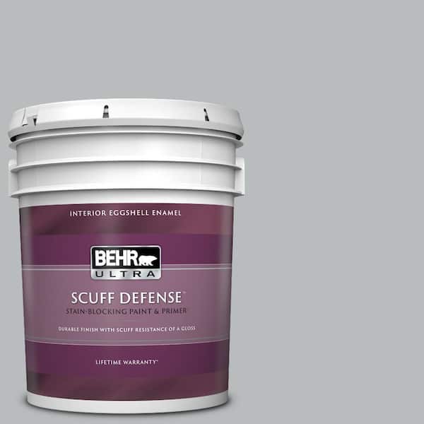 BEHR ULTRA 5 gal. #PPU18-05 French Silver Extra Durable Eggshell Enamel Interior Paint & Primer
