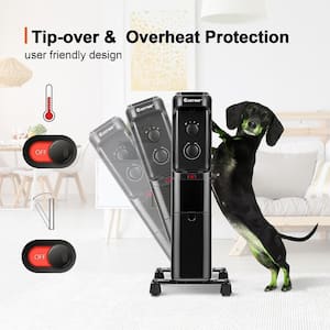 1500-Watt Electric Oil-Filled Radiant Space Heater with Adjustable Thermostat