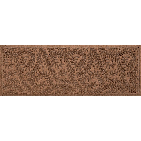 Bungalow Flooring Waterhog Boxwood Darrk Brown 30 in. x 97 in PET Polyester Indoor Outdoor Runner Doormat
