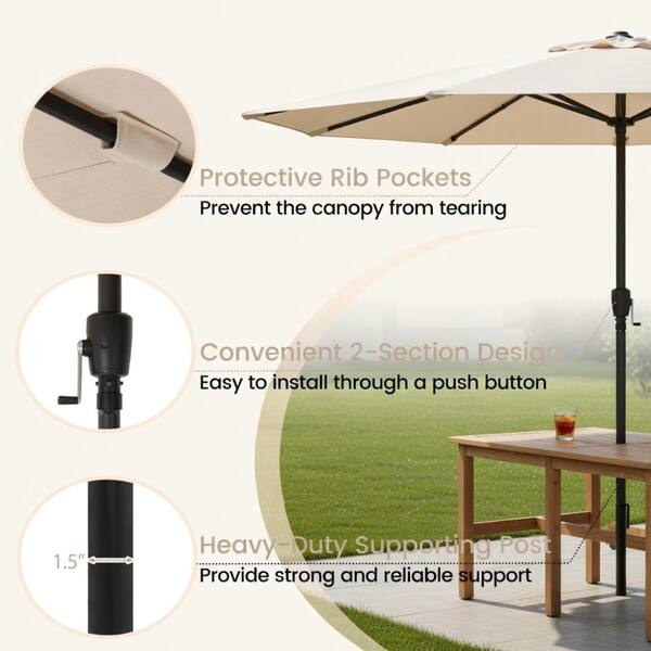 hd design patio install umbrella Watch Installation for Cantilever Umbrellas on Amazon Live The PURPLE LEAF 15 FT Patio Market Umbrella The 3 Best Patio Umbrellas
