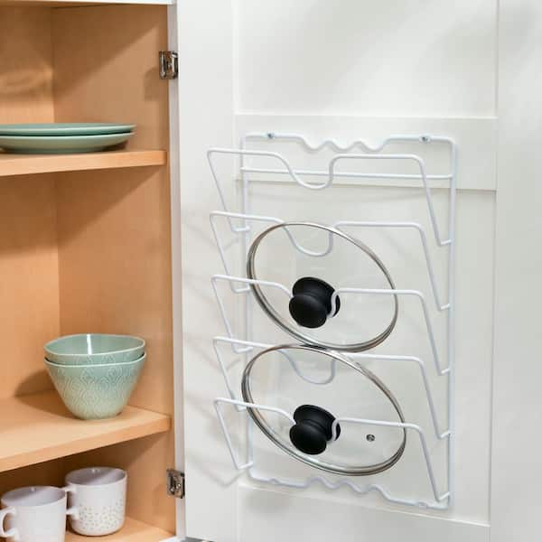 Home Basics 4 in. H x 11 in. W Wall-Mounted Lid Organizer