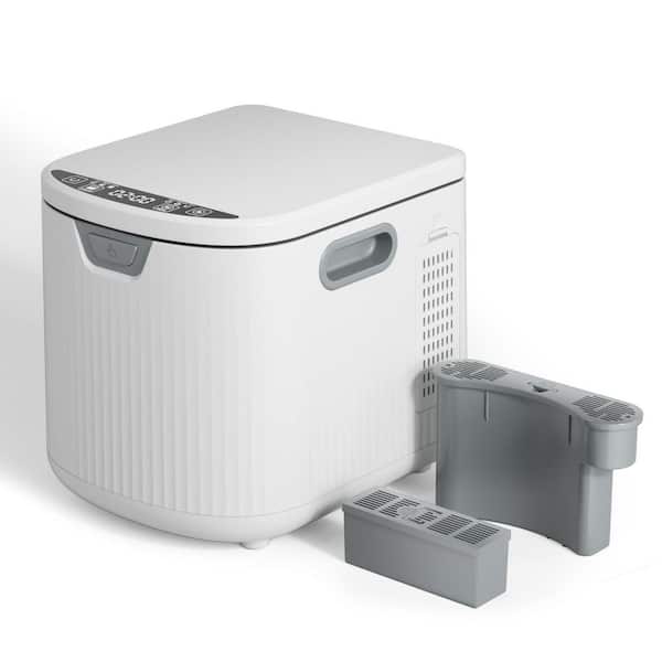 84 oz. (10.63 in. W x 11.81 in. D x 12.6 in. H) Smart Kitchen Trash Can Storage Electric Composter in White