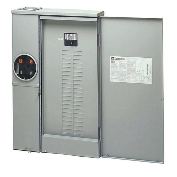 Eaton 200 Amp 40-Space 40-Circuit Combination Meter Box and Distribution Panel