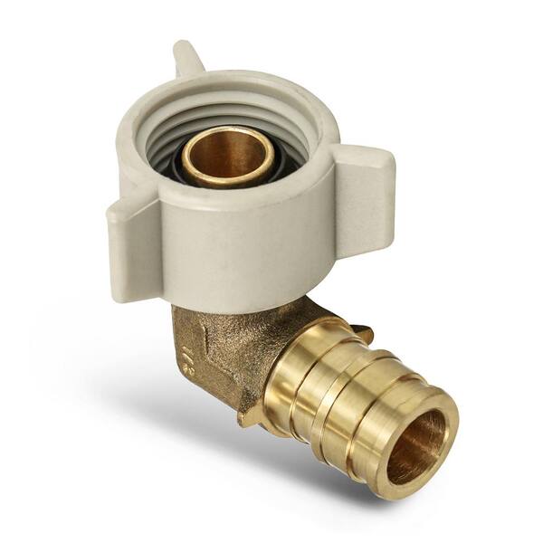 PLUMBFLEX 1/2 in. x 1/2 in. PEX A x FIP Expansion Pex Elbow, Lead Free Brass 90° for Use in Pex A-Tubing