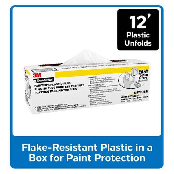 2 Rolls Clear Paint Plastic Protective Masking Film Oil Painting