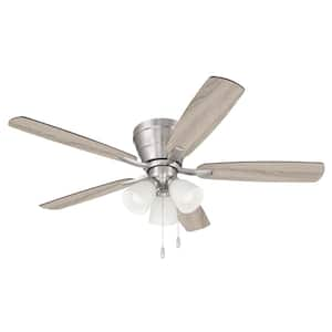 Wheeler 3-Light 52 in. Indoor Brushed Polished Nickel Finish Ceiling Fan with LED Bulbs Included