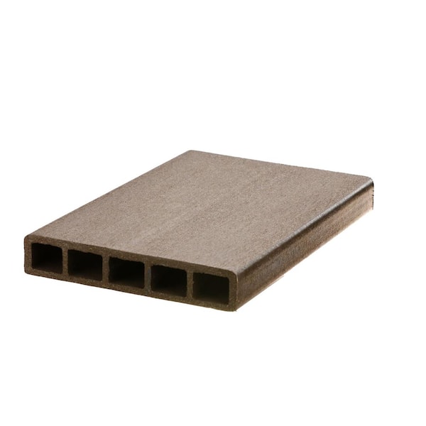 DuxxBak Optima Dekk 1 in. x 6 in. x 20 ft. Black Walnut Grooved
