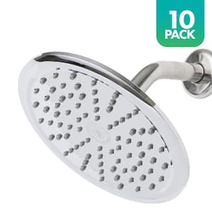 Rainfall Spa 1-Spray with 1.75 GPM 8 in. Wall Mount Adjustable Fixed Shower Head in Chrome, 10-Pack