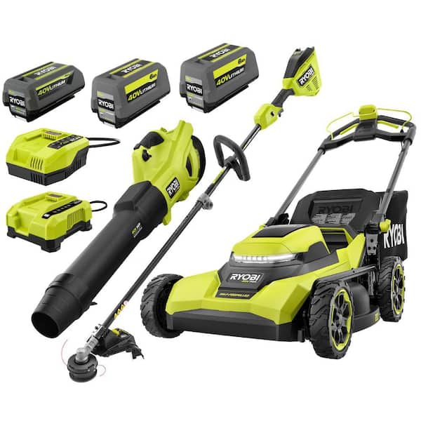 Trimmer Home Depot Ryobi Lawn Mower 40v RYOBI ONE+ 18V 13 Cordless
