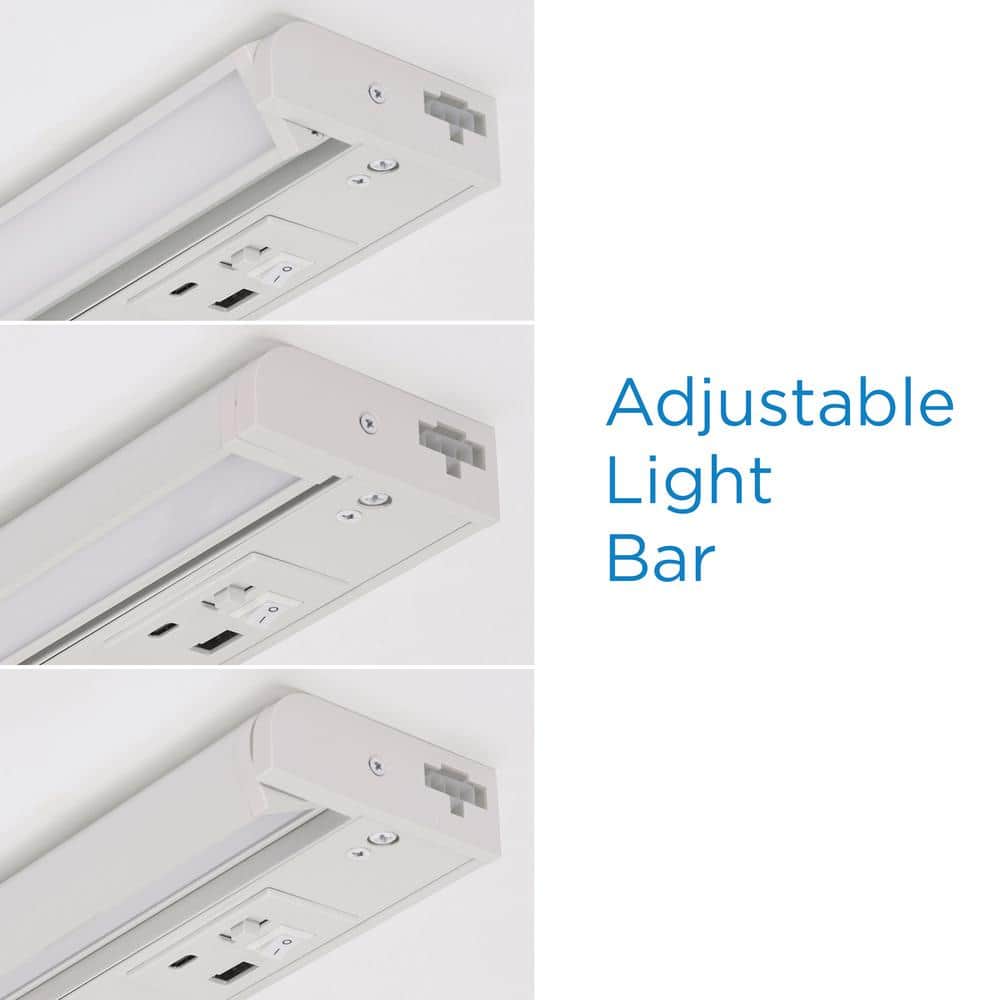 Elena 32" White LED Undercabinet Light with Frosted Acrylic Diffuser