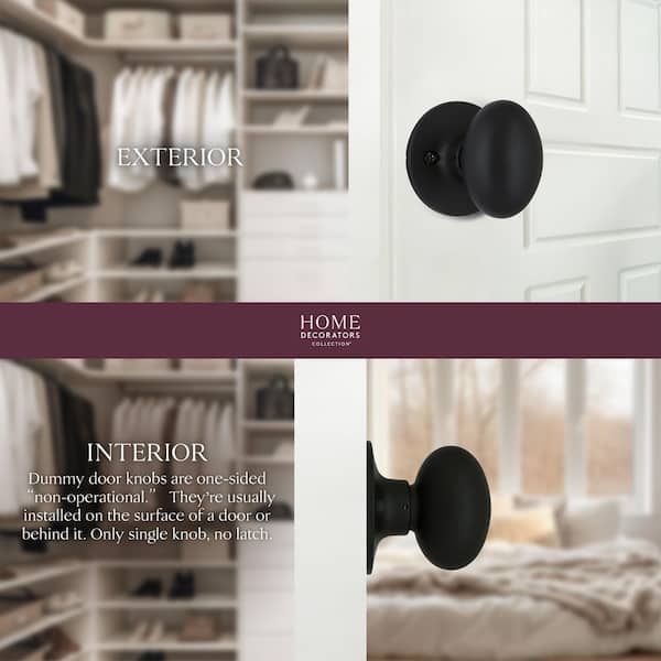 Beale Matte Black Dummy Door Knob