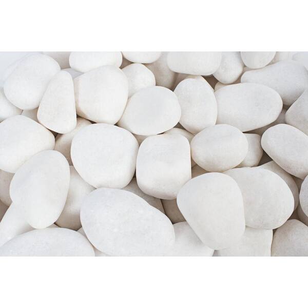 Rain Forest 0.4 cu. ft., 0.5 in. to 1.5 in. Snow White Pebble (54-Pack Pallet)