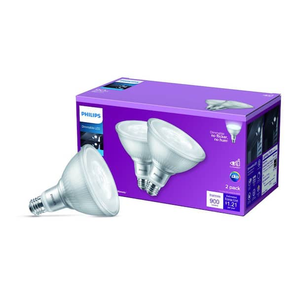Philips 90-Watt Equivalent PAR38 Reflector  Dimmable LED Flood Light Bulb Daylight (5000K) (2-Pack)