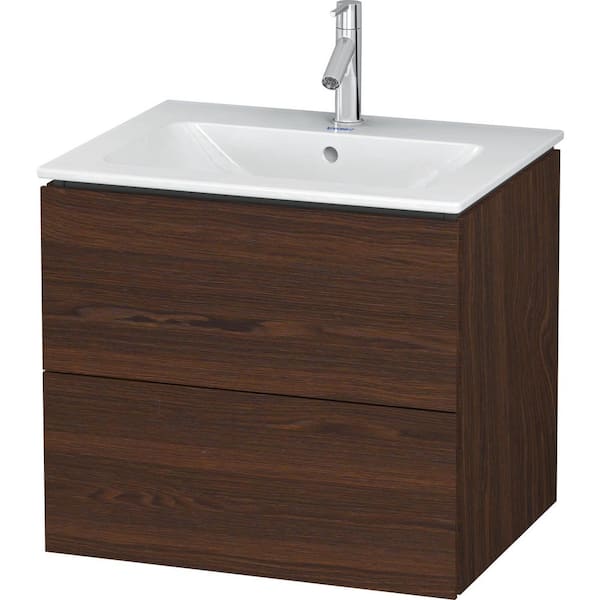 Duravit L-Cube 18.88 in. W x 24.38 in. D x 21.63 in. H Bath Vanity Cabinet without Top in Walnut Brushed